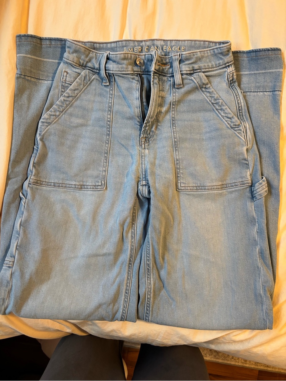 American Eagle Outfitters Light Blue Womens wide leg Jeans